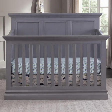 Casual Convertible Panel Crib with Crown Molding